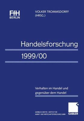 Handelsforschung 1999/00: Verhalten Im Handel U... [German] 3409116168 Book Cover