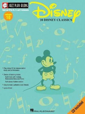 Disney: Jazz Play-Along Volume 10 0634053566 Book Cover