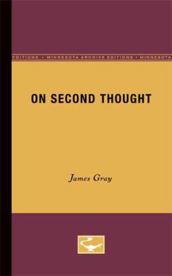On Second Thought 0816659591 Book Cover