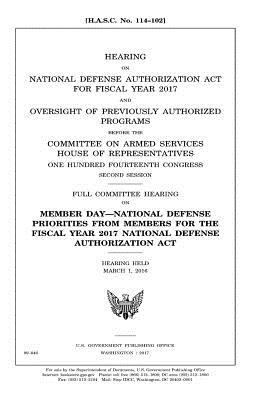 Hearing on National Defense Authorization Act f... 1979761647 Book Cover