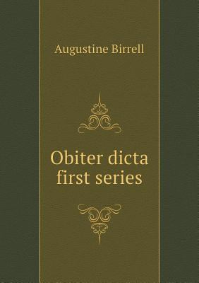 Obiter dicta first series 5518708866 Book Cover