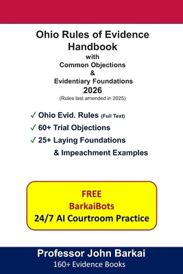 Ohio Rules of Evidence Handbook with Common Obj... B08GVD7BJJ Book Cover