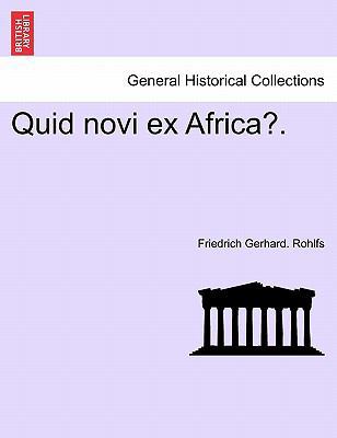 Quid Novi Ex Africa?. [Latin] 1241340307 Book Cover