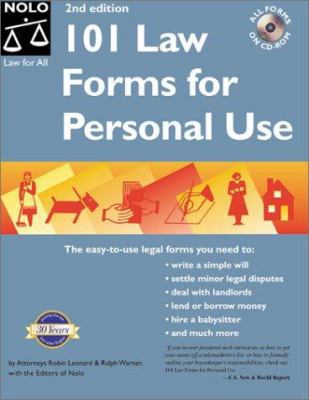 101 Law Forms for Personal Use (101 Law Forms f... 0873377087 Book Cover