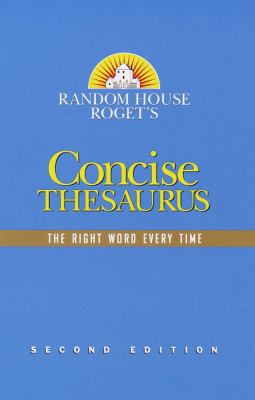 Random House Roget's Concise Thesaurus: Second ... [Large Print] 0375425640 Book Cover