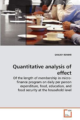 Quantitative analysis of effect 3639268393 Book Cover