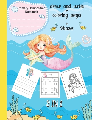 Mermaid Primary Composition Notebook: Primary S... B09DMR94SB Book Cover