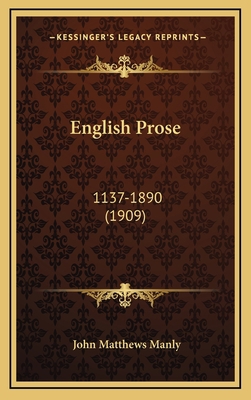 English Prose: 1137-1890 (1909) 1164456245 Book Cover