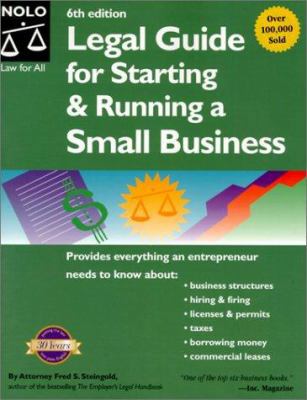The Legal Guide to Starting and Running a Small... 0873376420 Book Cover