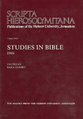 Scripta Hierosolymitana: Studies in Bible 9654934027 Book Cover