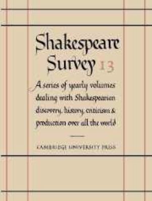 Shakespeare Survey: Volume 13, King Lear (Shake... 0521064260 Book Cover