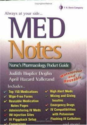 MedNotes: a Nurse's Pocket Pharmacology Guide 0803611099 Book Cover