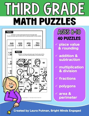 3rd Grade Math Puzzles B0CSBD6JC5 Book Cover