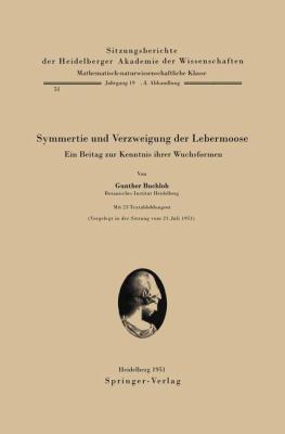 Symmetrie Und Verzweigung Der Lebermoose: Ein B... [German] 3540015841 Book Cover