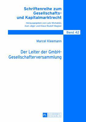 Der Leiter der GmbH-Gesellschafterversammlung [German] 3631627882 Book Cover