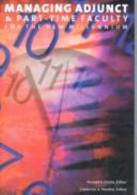Managing Adjunct and Part-Time Faculty for the ... 0940017245 Book Cover