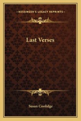 Last Verses 116272580X Book Cover