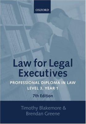 Law for Legal Executives: Professional Diploma ... 019926838X Book Cover