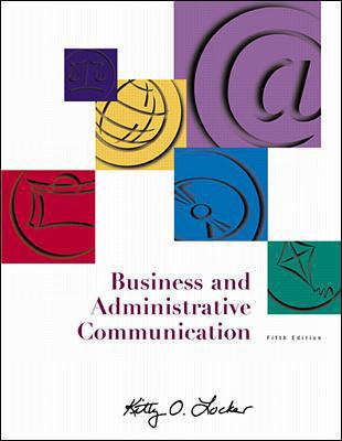 Business and Administrative Communication 0072472138 Book Cover
