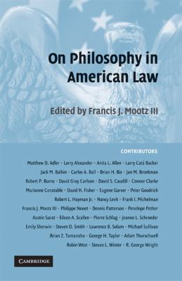 On Philosophy in American Law 0521883687 Book Cover