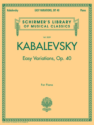 Easy Variations, Op. 40: Schirmer Library of Cl... 1423408489 Book Cover