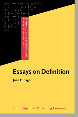 Essays on Definition (Terminology and Lexicogra... 155619773X Book Cover