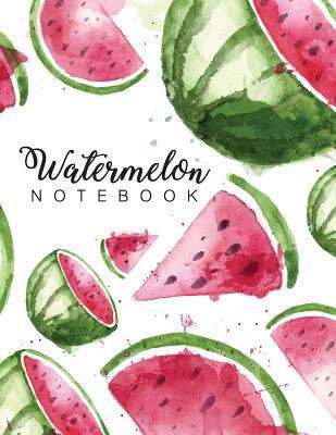 Watermelon Notebook: Watermelon, Red and White, Watercolor Notebook, Composition Book, Journal, 8.5 x 11 inch 110 page ,Wide Ruled 197789271X Book Cover