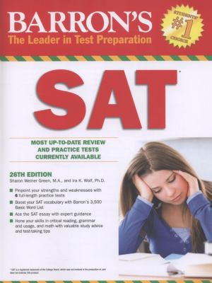 Barron's Sat, 26th Edition 1438000197 Book Cover