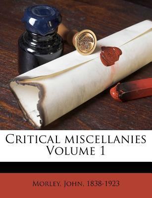 Critical Miscellanies Volume 1 1172572240 Book Cover