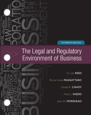 Loose-Leaf for Legal and Regulatory Environment 0077437330 Book Cover