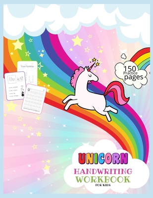 Unicorn Handwriting Workbook for Kids: Unicorn ... B08W3F356F Book Cover