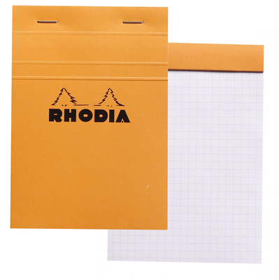Office Product Rhodia Classic Orange Notepad 4X6 Grid Book