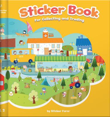 Happy Day Sticker Book for Collecting and Trading Starter Kit with 75+ Puffy Stickers - School Bus Yellow
