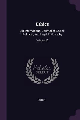 Ethics: An International Journal of Social, Pol... 1377612724 Book Cover