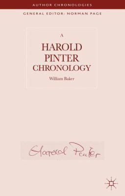 A Harold Pinter Chronology 0230278450 Book Cover
