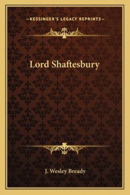 Lord Shaftesbury 1162988959 Book Cover