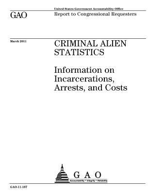 CRIMINAL ALIEN STATISTICS Information on Incarc... 1539970221 Book Cover