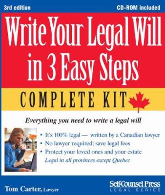 Write Your Legal Will in 3 Easy Steps: Everythi... 1551808013 Book Cover