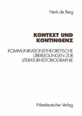 Kontext Und Kontingenz: Kommunikationstheoretis... [German] 3531127470 Book Cover