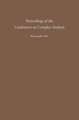 Proceedings of the Conference on Complex Analysis 3642480187 Book Cover