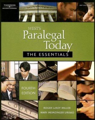 West's Paralegal Today: The Essentials 1418050326 Book Cover