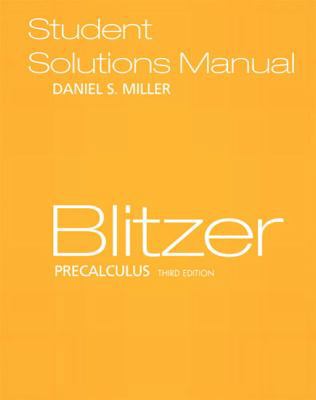 Precalculus: Student Solutions Manual 013188039X Book Cover