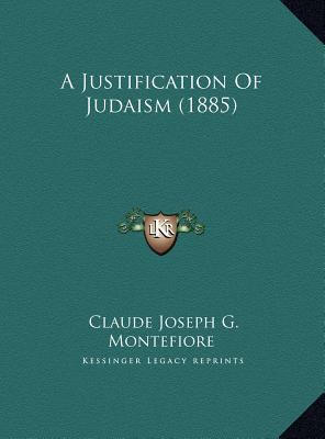 A Justification Of Judaism (1885) 1169474489 Book Cover