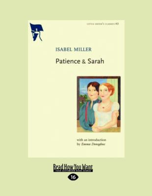 Patience and Sarah [Large Print] 1458774082 Book Cover