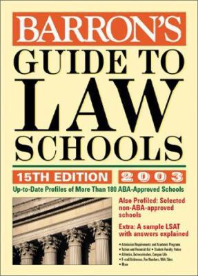 Barron's Guide to Law Schools: 15th Edition 2003 0764117831 Book Cover