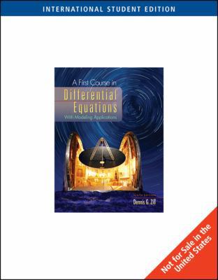 A First Course in Differential Equations with M... 049555622X Book Cover
