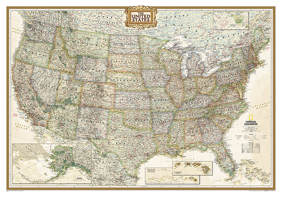 National Geographic United States Wall Map - Ex... 0792293207 Book Cover