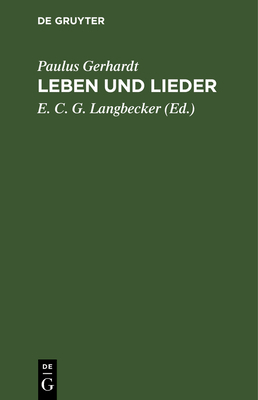 Leben Und Lieder [German] 3112461851 Book Cover