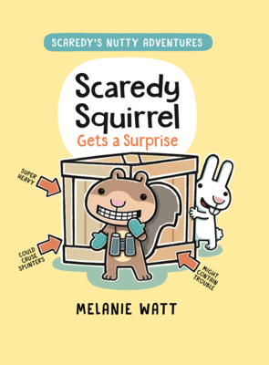 Scaredy Squirrel Gets a Surprise B0GN2HK6TY Book Cover