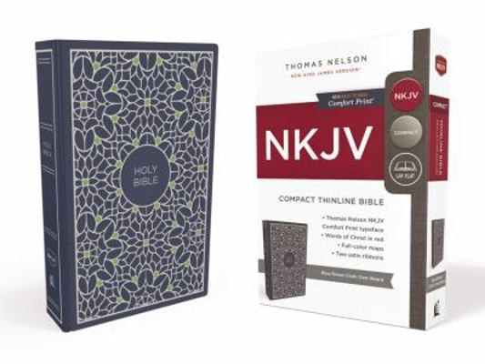 NKJV, Thinline Bible, Compact, Cloth Over Board... 0718075501 Book Cover
